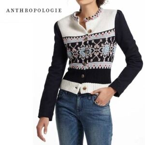 Anthro | Elevenses Buckhaven Sweater Jacket sz 6 VGUC